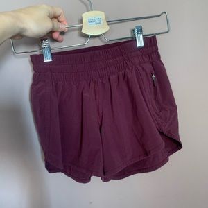 Lululemon burgundy wine shorts